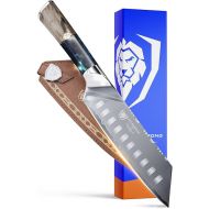 Dalstrong Santoku Knife - 7 inch - Valhalla Series - 9CR18MOV High Carbon Steel - Vegetable Knife - Celestial Resin & Wood Handle - Asian Cooking Knife - Premium Kitchen Knife - w/Leather Sheath