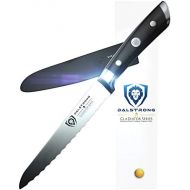 DALSTRONG Gezacktes Universalmesser - Gladiator Series - Serrated Utility Knife- Deutscher HC Stahl -14 cm inkl. Scheide