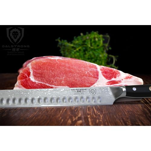  Dalstrong Tranchiermesser  Granton Schliff - Shogun Series - AUS-10V - Vakuumbehandelt  Slicing Carving Knife 30,5 cm  Mit Messerscheide