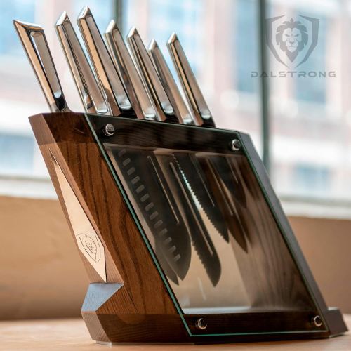  DALSTRONG - 8-Piece Knife Block Set - Crusader Series - Forged High-Carbon German Stainless Steel - w/Magnetic Sheath - NSF Certified