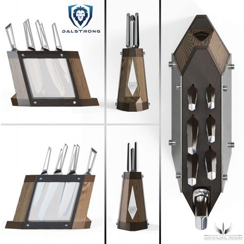  DALSTRONG - 8-Piece Knife Block Set - Crusader Series - Forged High-Carbon German Stainless Steel - w/Magnetic Sheath - NSF Certified