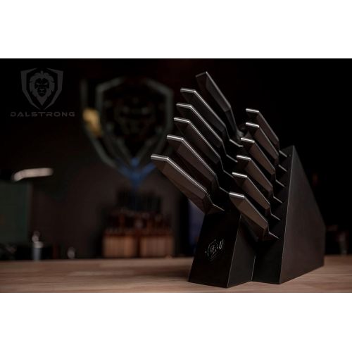  DALSTRONG Knife Block Set - 12-Piece - Shadow Black Series - Black Titanium Nitride Coated - High Carbon - 7CR17MOV-X Vacuum Treated Steel - NSF Certified