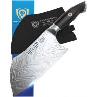 DALSTRONG Cleaver Knife - 7 inch - Omega Series - BD1N-V Hyper Steel Kitchen Knife - G10 Woven Fiberglass Handle - Razor Sharp Knife - Leather Sheath Included