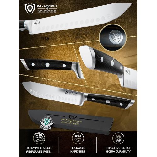  DALSTRONG Bull Nose Butcher & Breaking Knife - 8 - Gladiator Series - Forged High-Carbon German Steel - Sheath Guard Included - NSF Certified