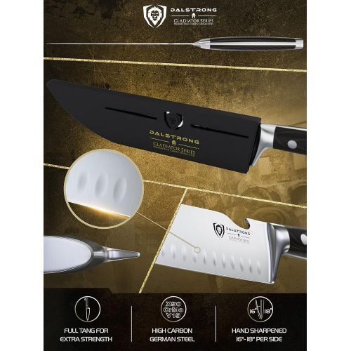  DALSTRONG BBQ Pitmaster & Meat Knife - 8 inch - Gladiator Series - Forged High Carbon German Steel - Forked Tip & Bottle Opener - G10 Handle - Sheath Included - NSF Certified