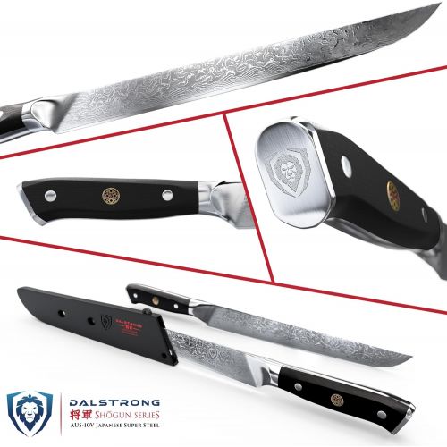  DALSTRONG Carving Knife & Fork Set - Shogun Series - Damascus 9 - Japanese AUS-10V Super Steel - Sheath
