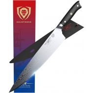 DALSTRONG Chef Knife - 12 inch - Shogun Series - Damascus - Japanese AUS-10V Super Steel Kitchen Knife - Black Handle - Razor Sharp Knife - w/Sheath
