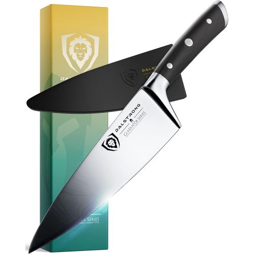  DALSTRONG Chef Knife - 6 inch - Gladiator Series - Forged High Carbon German Steel - Razor Sharp Kitchen Knife - Full Tang - Black G10 Handle - Sheath Included - NSF Certified