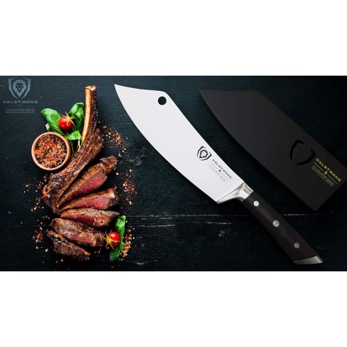  DALSTRONG Chef & Cleaver Hybrid Knife - 8 - The Crixus - Gladiator Series - German HC Steel - G10 Handle - Sheath Included - NSF Certified