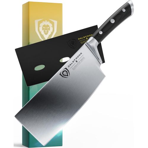  DALSTRONG Cleaver Knife - 7 - Gladiator Series - Heavy Duty - Razor Sharp - Forged High Carbon German Steel - Sheath Included - NSF Certified