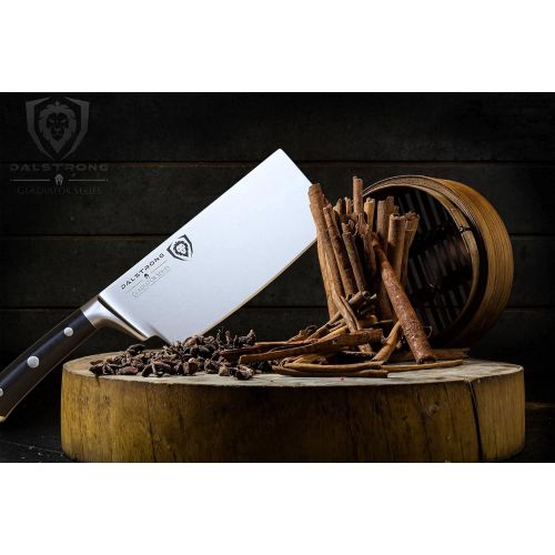  DALSTRONG Cleaver Knife - 7 - Gladiator Series - Heavy Duty - Razor Sharp - Forged High Carbon German Steel - Sheath Included - NSF Certified