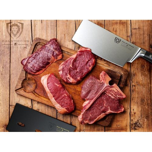  DALSTRONG Cleaver Knife - 7 - Gladiator Series - Heavy Duty - Razor Sharp - Forged High Carbon German Steel - Sheath Included - NSF Certified