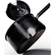 [아마존베스트]DALSTRONG 3 Quart Sauce Pot - The Avalon Series - 5-Ply Copper Core - Hammered Finish - Black Cookware- w/Lid & Pot Protector