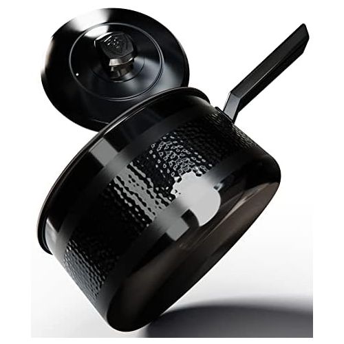  [아마존베스트]DALSTRONG 3 Quart Sauce Pot - The Avalon Series - 5-Ply Copper Core - Hammered Finish - Black Cookware- w/Lid & Pot Protector