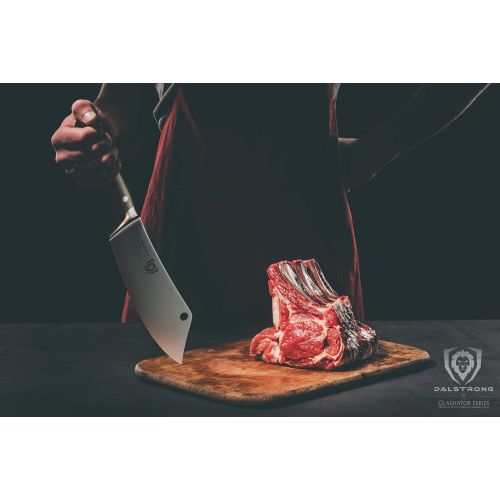  [아마존베스트]DALSTRONG - 8 Chefs Knife -The Crixus - Gladiator Series - Chef & Cleaver Hybrid - Meat Knife w/Sheath - G10 Handle