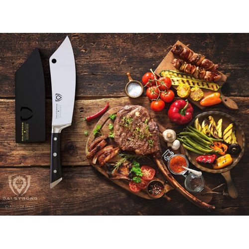  [아마존베스트]DALSTRONG - 8 Chefs Knife -The Crixus - Gladiator Series - Chef & Cleaver Hybrid - Meat Knife w/Sheath - G10 Handle