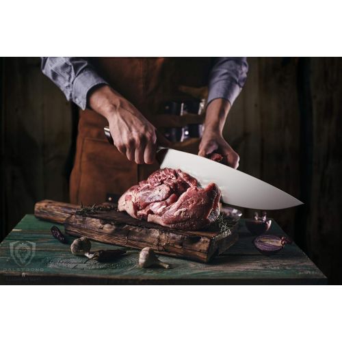  [아마존베스트]DALSTRONG Giant Butchers Breaking Knife - Gladiator Series - The Devastator- Massive 12.5 German HC Steel- 4mm Thick w/Sheath