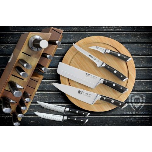  Dalstrong DALSTRONG Knife Set Block - Gladiator Series Colossal Knife Set - German HC Steel - 18 Pc - Walnut Stand