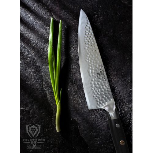  Dalstrong DALSTRONG Chefs Knife - Shogun Series X Gyuto - Damascus - Japanese AUS-10V - Vacuum Treated - Hammered Finish - 8 - w/Guard
