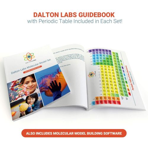  Molecular Model Kit with Molecule Modeling Software and User Guide - Organic, Inorganic Chemistry Set for Building Molecules - Dalton Labs 178 Pcs Advanced Chem Biochemistry Studen