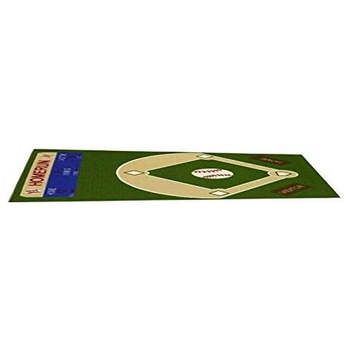  Dalyn Rug Furnish my Place 710 4X6 All Stars Baseball Ground Kids Rug, 45 x69, Green