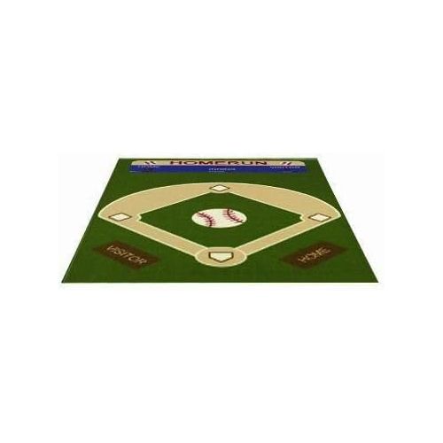  Dalyn Rug Furnish my Place 710 4X6 All Stars Baseball Ground Kids Rug, 45 x69, Green