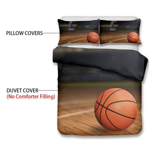  Damara Basketball Bedding Set Print Duvet Cover Set for Kids Boys Without Any Filling#06 (8, Full)