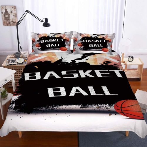  Damara Basketball Bedding Set Print Duvet Cover Set for Kids Boys Without Any Filling#06 (8, Full)