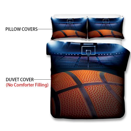  Damara Basketball Bedding Set Print Duvet Cover Set for Kids Boys Without Any Filling#06 (8, Full)