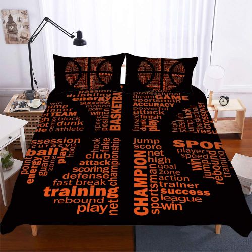  Damara Basketball Bedding Set Print Duvet Cover Set for Kids Boys Without Any Filling#06 (8, Full)