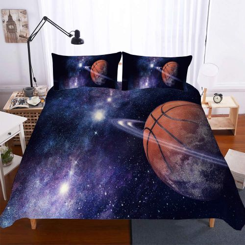  Damara Basketball Bedding Set Print Duvet Cover Set for Kids Boys Without Any Filling#06 (8, Full)