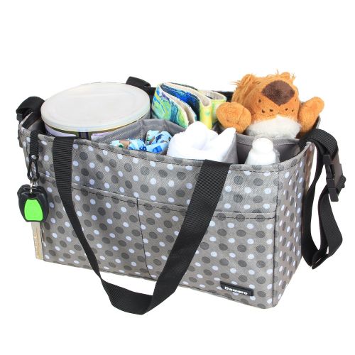  Damero Diaper Bag Handbag Purse Tote Insert Organizer(Sewn to The Bottom) with Stroller Straps