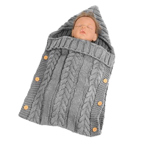  Damial Newborn Baby Wrap Swaddle Blanket Knit Toddler Sleeping Bag Sleep Sack Stroller Wrap, Best for 0-6...