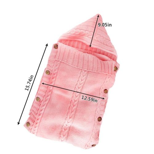  Damial Newborn Baby Wrap Swaddle Blanket Knit Toddler Sleeping Bag Sleep Sack Stroller Wrap, Best for 0-6...