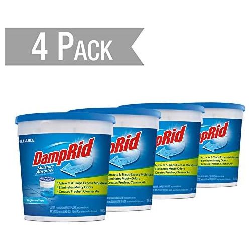  DAMPRID DR Moist ABS 10.5OZ FF 4PK - SIOC Moisture Absorber, 4 Pack, Blue, 10 Ounces