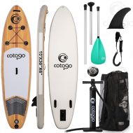 Dampening rolimate Inflatable Stand Up Paddle Board, with All SUP Accessories 120 inches Length / 6 Inches Thickness Wide Stance Bottom Fin for Paddling