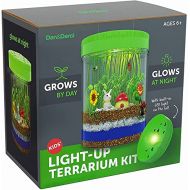 [아마존베스트]Dan&Darci Light-up Terrarium Kit for Kids with LED Light on Lid - Create Your Own Customized Mini Garden in a Jar That Glows at Night - Science Kits for Boys & Girls - Gardening Gifts for Ki