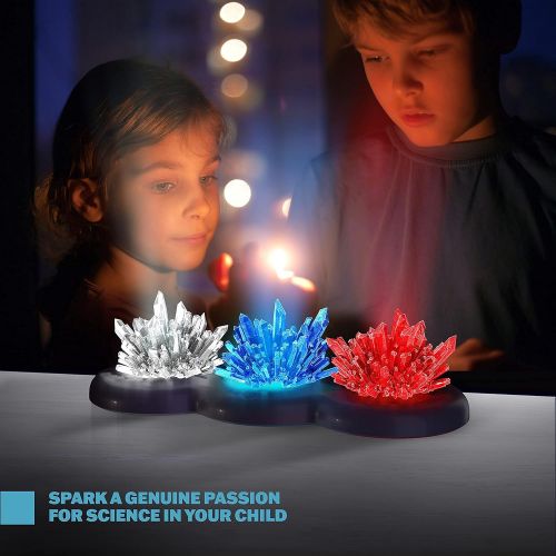  [아마존베스트]Dan&Darci Crystal Growing Kit for Kids + light-up Stand - Science Experiments for Kids - Crystal Science Kits - Craft Stuff Toys for Teens - STEM Projects for Boys & Girls - Grow Crystals an