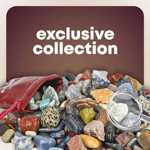  [아마존베스트]Dan&Darci Rock, Fossil & Mineral Collection & Activity Kit. Includes 250+ Real Gemstones, Crystals Specimens & Jumbo Learning Mat - Bulk Rough Rocks, Polished Gem Stones, Genuine Fossils - S