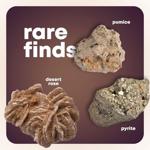  [아마존베스트]Dan&Darci Rock, Fossil & Mineral Collection & Activity Kit. Includes 250+ Real Gemstones, Crystals Specimens & Jumbo Learning Mat - Bulk Rough Rocks, Polished Gem Stones, Genuine Fossils - S