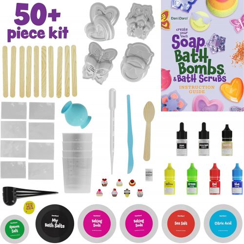  [아마존베스트]Dan&Darci Soap & Bath Bomb Making Kit for Kids - 3-in-1 Spa Science Kits For Kids : Complete Soap Making Kit & Make Your Own Bath Bombs, Soap & Bath Scrubs : Kids Science Kit For Kids - Gift