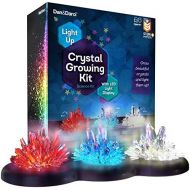 [아마존베스트]Light-up Crystal Growing Kit for Kids - Grow Your Own Crystals and Make Them Glow : Great Science Experiments Gifts for Kids, Boys & Girls - STEM Toys - Crystal Making Science Kit