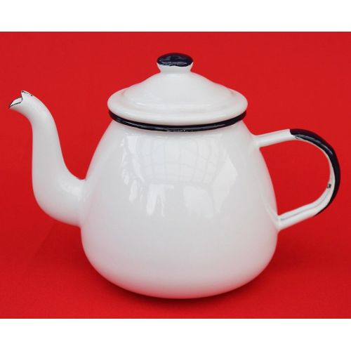  DanDiBo 5 pcs. Set Teapot + 4 Cups 582AB+501/8 enamelled Coffee can Enamel (white)
