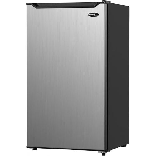  Danby DCR044B1SLM-6 4.4 Cu.Ft. Compact Refrigerator with Chiller-Mini Fridge for Bar, Dorm, Basement, Den, Kitchen, or Living Room, Stainless Steel