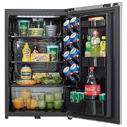  Danby DAR044A6DDB Contemporary Classic 4.4 Cu. Ft. Refrigerator, Black/Stainless Steel