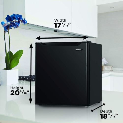  [아마존베스트]Danby Designer DAR016B1BM-6 1.6 Cu.Ft. Countertop Mini Fridge, Perfect All Refrigerator for Office, Desk, Dorm, Bar, E-Star Rated in Black