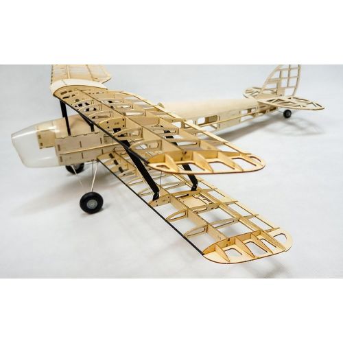  Dancing Wings Hobby 39 Balsa Laser Cut Model Kit De Havilland DH82a Tiger Moth Biplane by DW Hobby Electric Airplane Kit to Build for Adults (S1904)