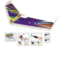 Dancing Wings Hobby DW Hobby EPP Electric Micro Flying Wing Rainbow ZAGI Plane w/1000mm Wingspan Delta Wing Tail-Pusher Flying Aircraft for Toy Plane Model Aeroplane to Build (E0604)