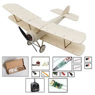 Dancing Wings Hobby Balsa Wood Laser Cutting Micro Indoor 3CH Electric Biplane Sopwith Pup 378mm Wingspan by DW Hobby; Remote Control Balsa Laser-Cutting KIT to Build for Adults (K0604-R3)