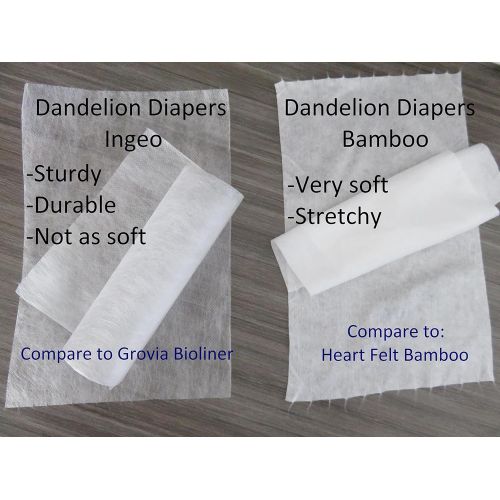  Dandelion Diapers Baby Diaper Liners, 100% Viscose, 200 Sheets